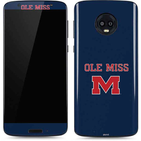 University of Mississippi Ole Miss Blue Moto G6 Skin