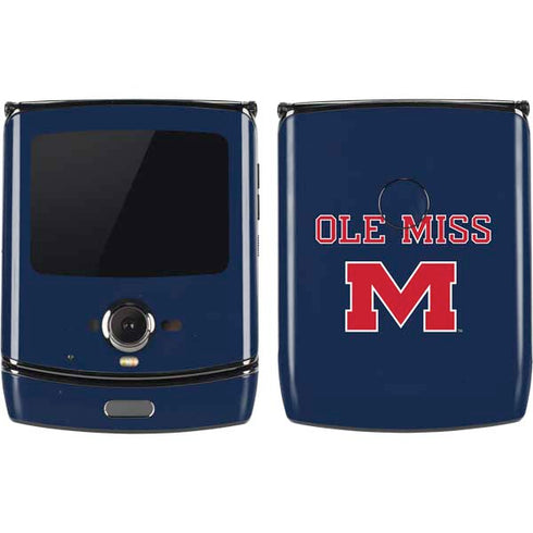 University of Mississippi Ole Miss Blue Motorola RAZR Skin