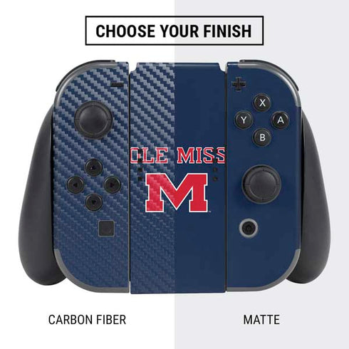 University of Mississippi Ole Miss Blue Nintendo Switch Bundle Skin