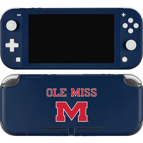University of Mississippi Ole Miss Blue Nintendo Switch Lite Skin