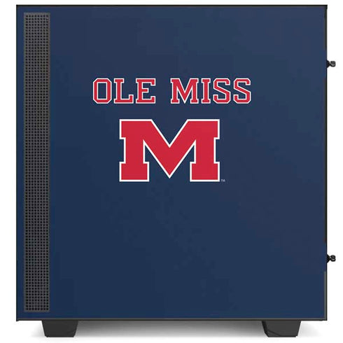 University of Mississippi Ole Miss Blue NZXT H510 Compact ATX Mid-Tower Case Skin