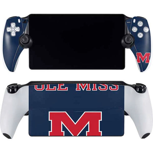 University of Mississippi Ole Miss Blue PlayStation Portal Remote Player Skin
