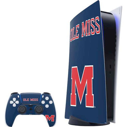 University of Mississippi Ole Miss Blue PS5 Digital Edition Bundle Skin