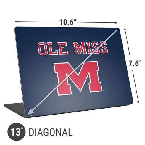 University of Mississippi Ole Miss Blue Universal Laptop 13in (10.6 x 7.6in) Skin
