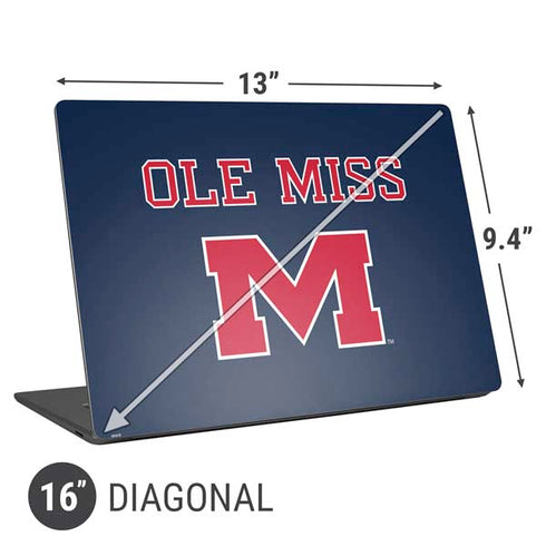 University of Mississippi Ole Miss Blue Universal Laptop 16in (13 x 9.4in) Skin