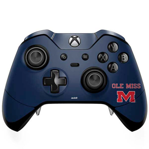 University of Mississippi Ole Miss Blue Xbox One Elite Controller Skin