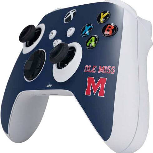 University of Mississippi Ole Miss Blue Xbox Series S Controller Skin