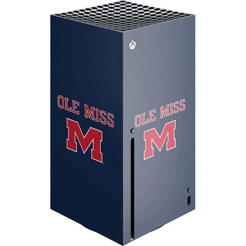 University of Mississippi Ole Miss Blue Xbox Series X Console Skin