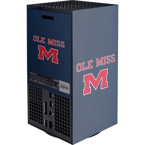 University of Mississippi Ole Miss Blue Xbox Series X Console Skin