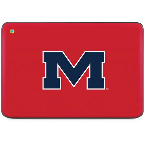 University of Mississippi Ole Miss Logo Red HP Chromebook Skin