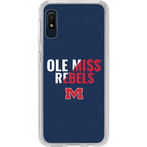 University of Mississippi Ole Miss Rebels Galaxy A10e Clear Case