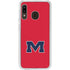 University of Mississippi Ole Miss Logo Red Galaxy A20 Clear Case