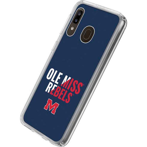 University of Mississippi Ole Miss Rebels Galaxy A20 Clear Case
