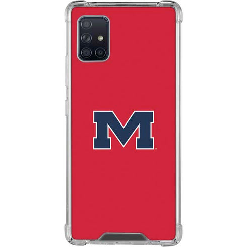 University of Mississippi Ole Miss Logo Red Galaxy A51 5G Clear Case