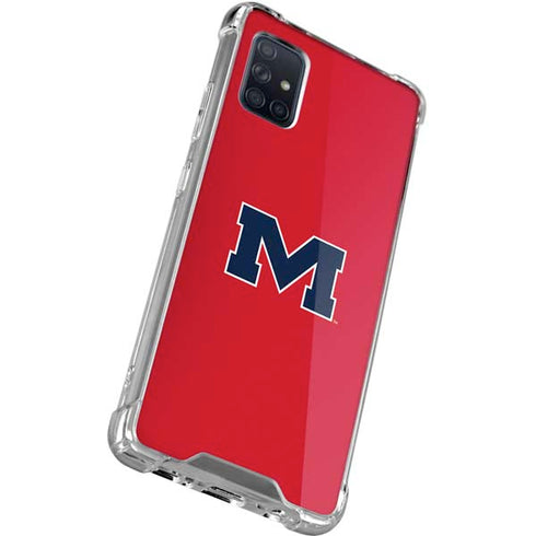 University of Mississippi Ole Miss Logo Red Galaxy A71 5G Clear Case