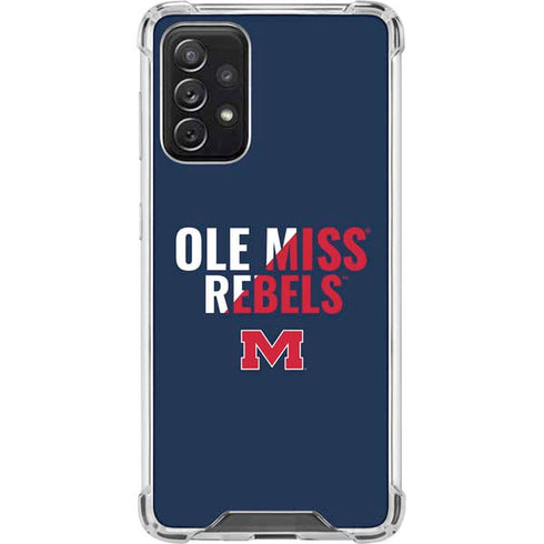 University of Mississippi Ole Miss Rebels Galaxy A72 5G Clear Case