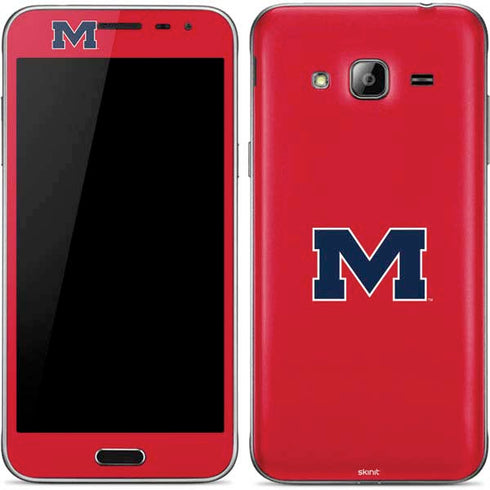 University of Mississippi Ole Miss Logo Red Galaxy J3 Skin