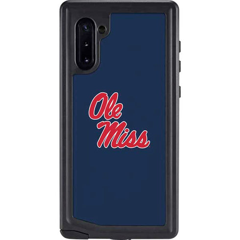 University of Mississippi Rebels Ole Miss Galaxy Note 10 Waterproof Case