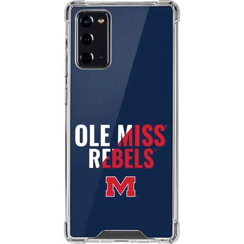 University of Mississippi Ole Miss Rebels Galaxy Note20 5G Clear Case