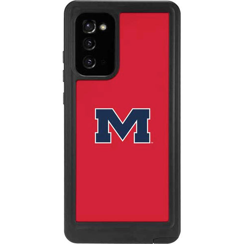 University of Mississippi Ole Miss Logo Red Galaxy Note20 5G Waterproof Case