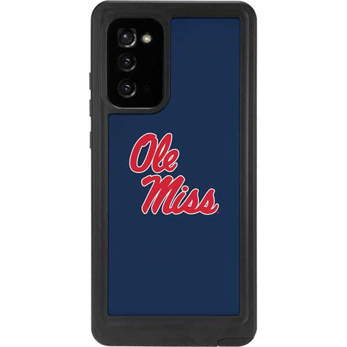 University of Mississippi Rebels Ole Miss Galaxy Note20 5G Waterproof Case