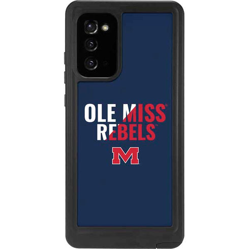 University of Mississippi Ole Miss Rebels Galaxy Note20 5G Waterproof Case