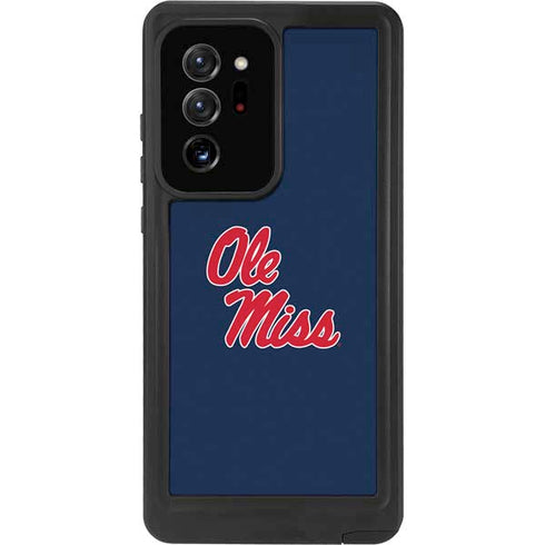 University of Mississippi Rebels Ole Miss Galaxy Note20 Ultra 5G Waterproof Case