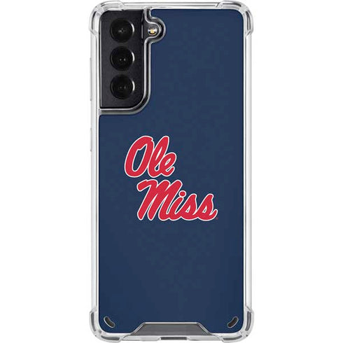 University of Mississippi Rebels Ole Miss Galaxy S21 5G Clear Case