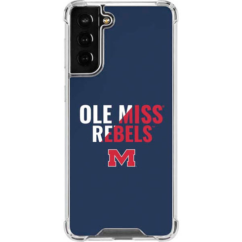 University of Mississippi Ole Miss Rebels Galaxy S21 FE Clear Case