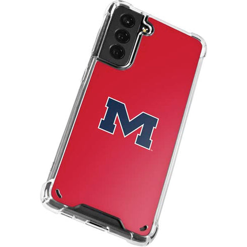University of Mississippi Ole Miss Logo Red Galaxy S21 Plus 5G Clear Case