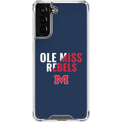 University of Mississippi Ole Miss Rebels Galaxy S21 Plus 5G Clear Case