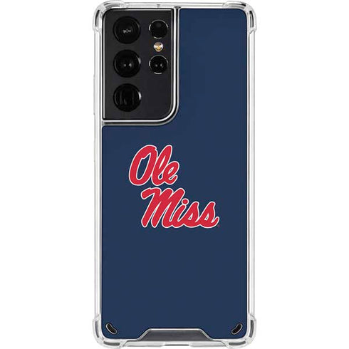 University of Mississippi Rebels Ole Miss Galaxy S21 Ultra 5G Clear Case