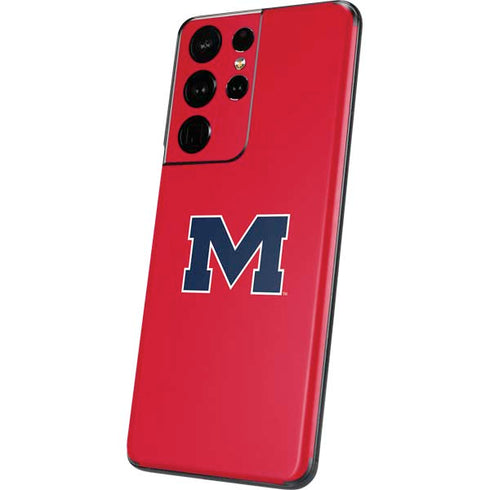 University of Mississippi Ole Miss Logo Red Galaxy S21 Ultra 5G Skin