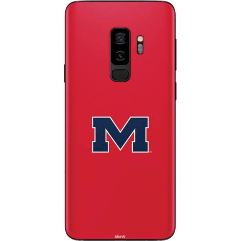 University of Mississippi Ole Miss Logo Red Galaxy S9 Plus Skin