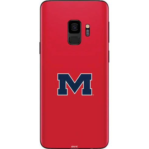 University of Mississippi Ole Miss Logo Red Galaxy S9 Skin