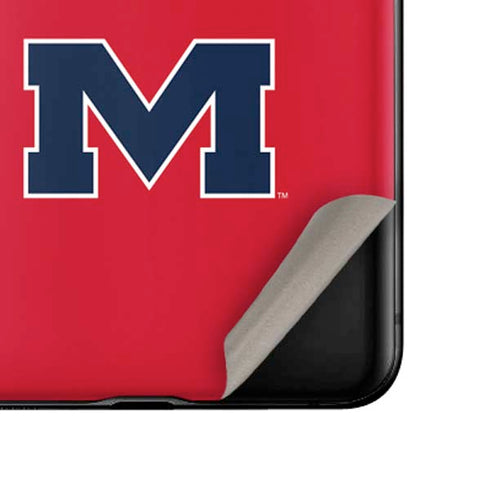 University of Mississippi Ole Miss Logo Red Galaxy Z Flip Skin
