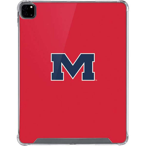 University of Mississippi Ole Miss Logo Red iPad Pro 12.9in (2020) Clear Case