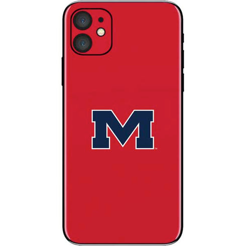 University of Mississippi Ole Miss Logo Red iPhone 11 Skin