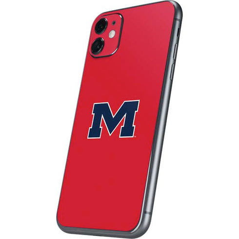 University of Mississippi Ole Miss Logo Red iPhone 11 Skin