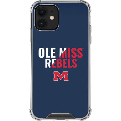 University of Mississippi Ole Miss Rebels iPhone 12 Clear Case