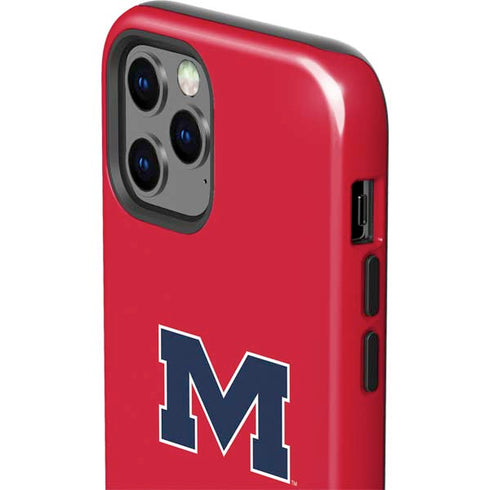 University of Mississippi Ole Miss Logo Red iPhone 12 Pro Impact Case