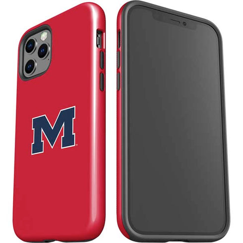 University of Mississippi Ole Miss Logo Red iPhone 12 Pro Impact Case