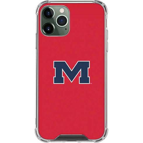 University of Mississippi Ole Miss Logo Red iPhone 12 Pro Max Clear Case