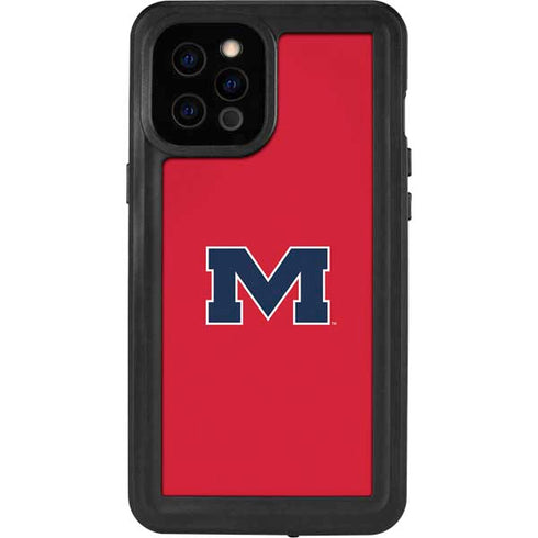 University of Mississippi Ole Miss Logo Red iPhone 12 Pro Max Waterproof Case