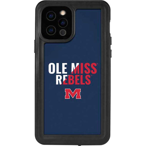 University of Mississippi Ole Miss Rebels iPhone 12 Pro Waterproof Case