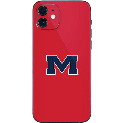 University of Mississippi Ole Miss Logo Red iPhone 12 Skin