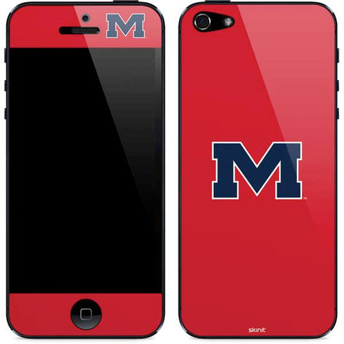 University of Mississippi Ole Miss Logo Red iPhone 5/5s/5SE Skin
