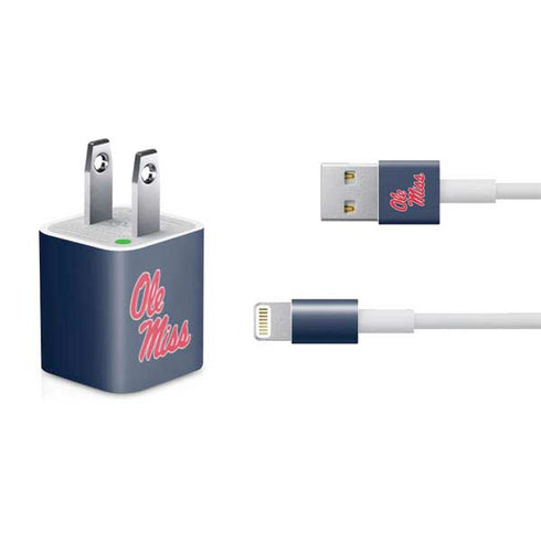 University of Mississippi Rebels Ole Miss iPhone Charger (5W USB) Skin
