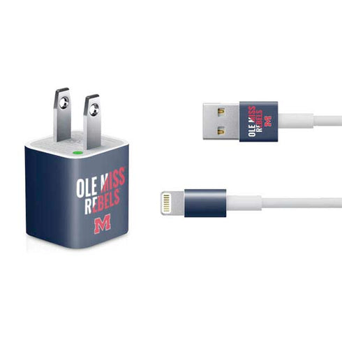 University of Mississippi Ole Miss Rebels iPhone Charger (5W USB) Skin