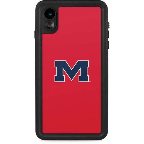 University of Mississippi Ole Miss Logo Red iPhone XR Waterproof Case